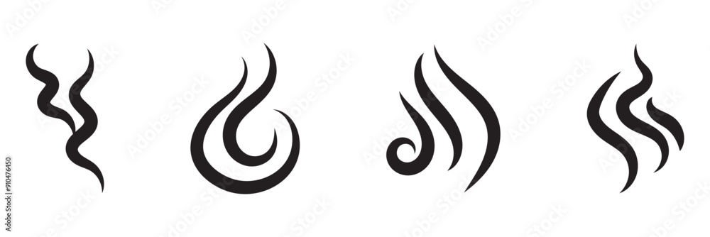 Smoke icon vector set. Steam symbol illustration. Smoke icon vector set. Steam symbol illustration.
