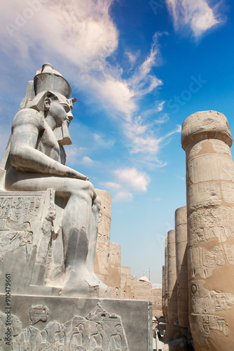 Beautiful view of ancient Luxor Temple in Luxor, Egypt