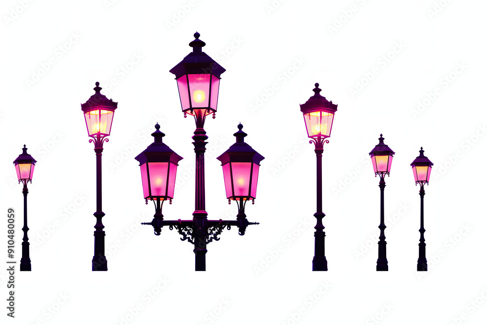 Obraz premium street lamppost isolated