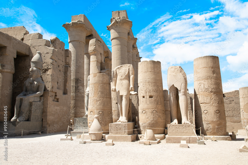 Beautiful view of ancient Luxor Temple in Luxor, Egypt