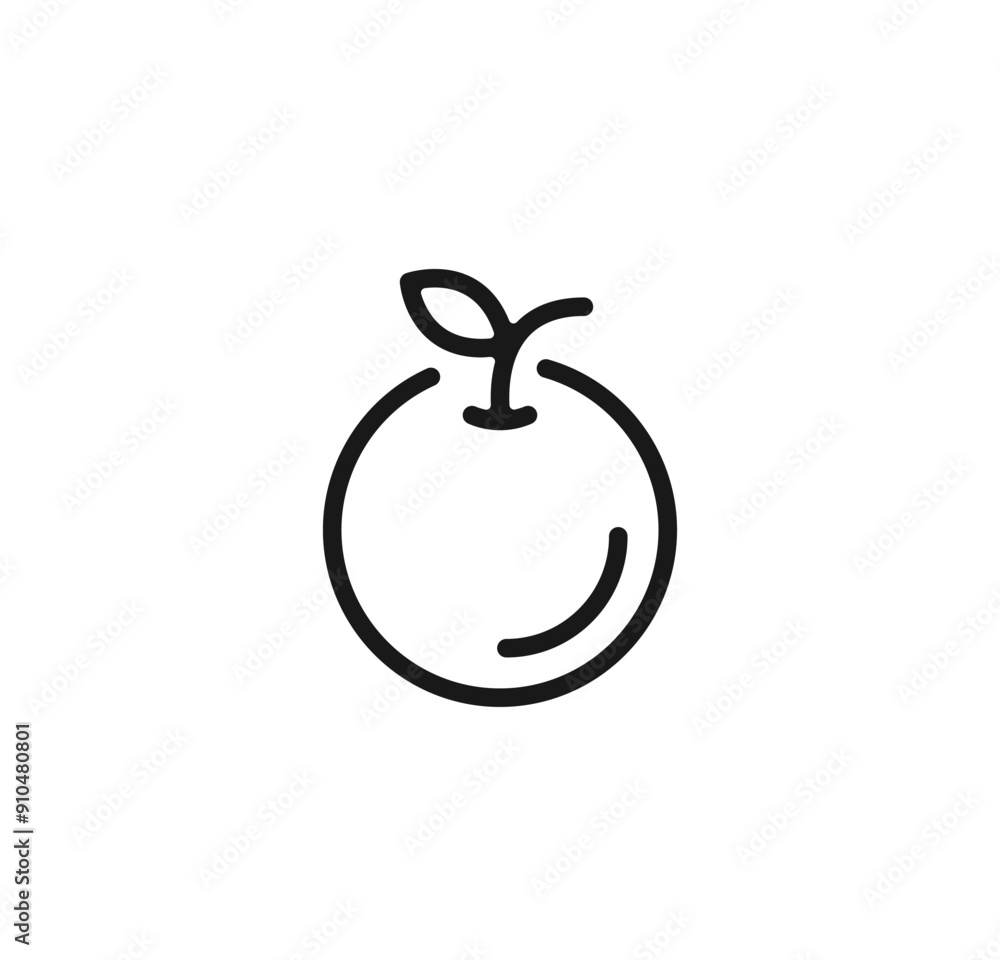Apricot outline icon Apricot outline icon