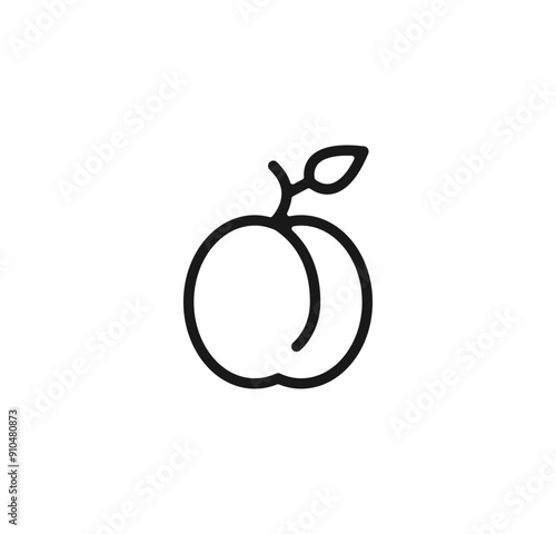 Obraz na płótnie Peach outline icon