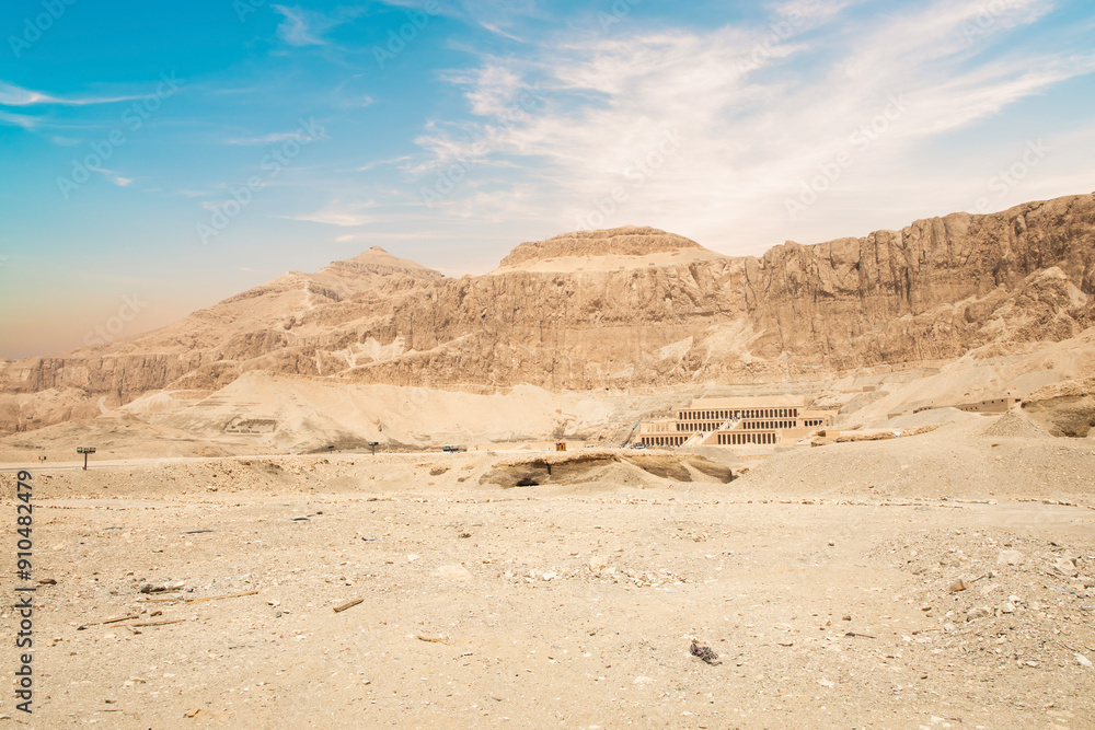 Beautiful view of the ancient temple of Hatshepsut in Luxor, Egypt