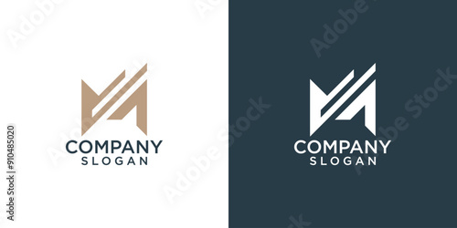 letter m abstract monogram logo vector design
