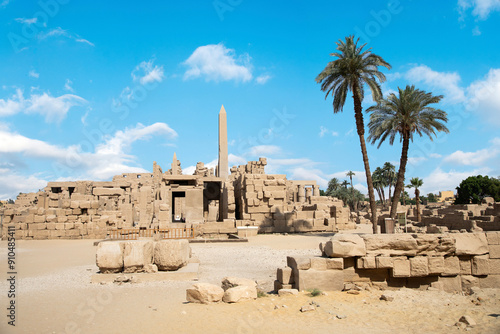 Beautiful view of ancient Karnak Temple in Luxor, Egypt