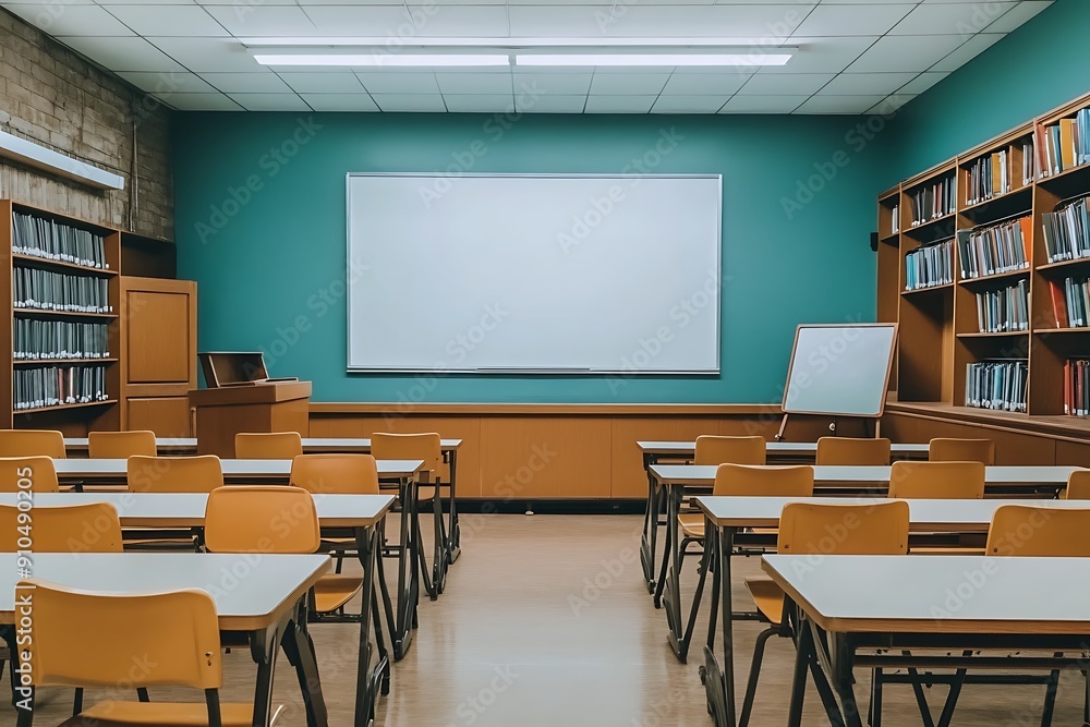 Bright Empty School Classroom Bright Empty School Classroom