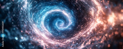 Cosmic Spiral: Abstract Sky in Retro Focus (Universe, Colorful) photo