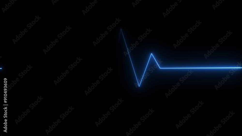 Neon light Heartbeat line showing. Medical Heartbeat pulse rate line 4k animation. Neon light Heartbeat line showing. Medical Heartbeat pulse rate line 4k animation.