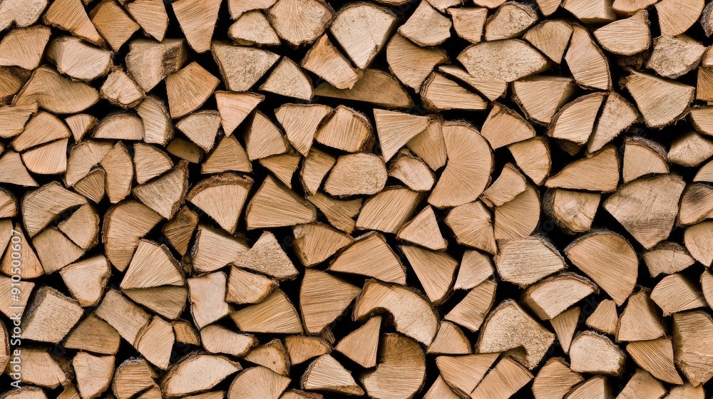 Neatly stacked firewood showcases a variety of cut logs prepared for winter use in a cozy outdoor setting SEAMLESS PATTERN Neatly stacked firewood showcases a variety of cut logs prepared for winter use in a cozy outdoor setting SEAMLESS PATTERN
