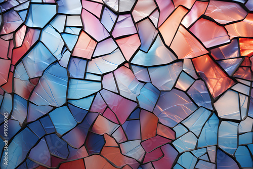 Close-up of cat fur background with an abstract mosa 