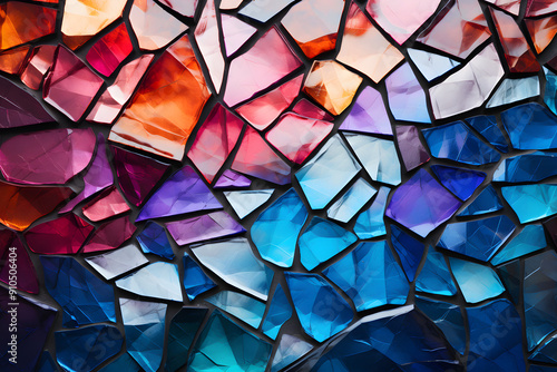 Close-up of cat fur background with an abstract mosa 