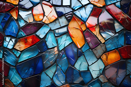 Close-up of cat fur background with an abstract mosa 