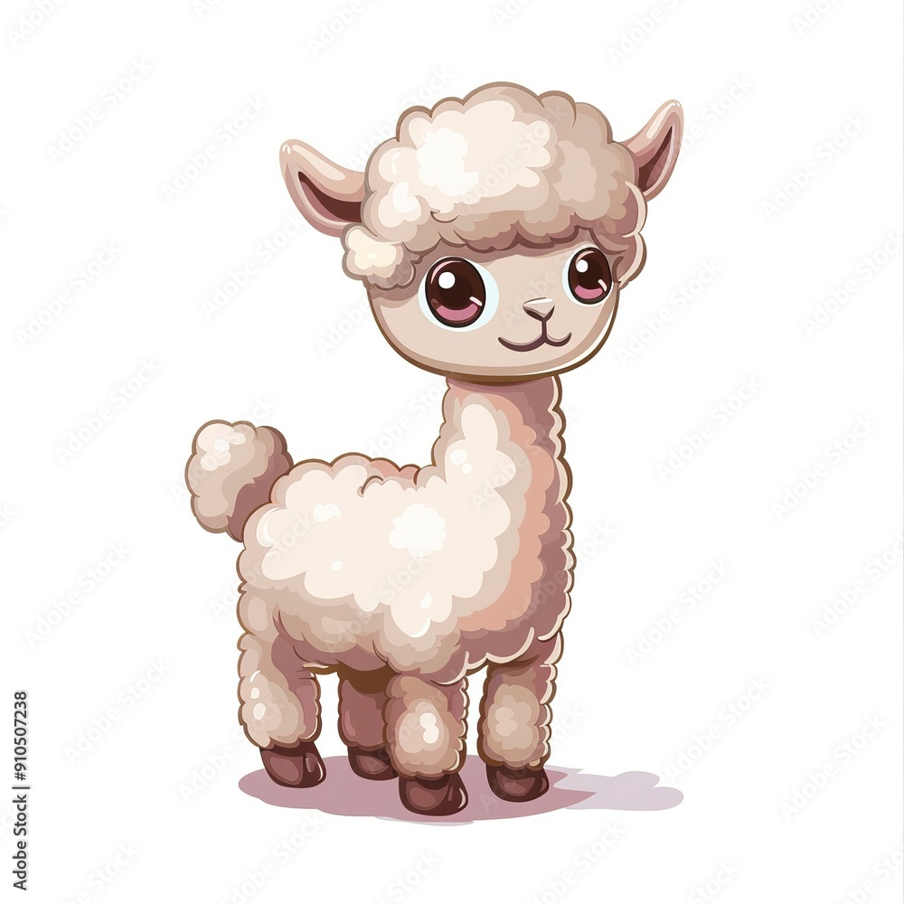 Alpaca Light element animal cartoon isolated whitebackground 16:9 Alpaca Light element animal cartoon isolated whitebackground 16:9
