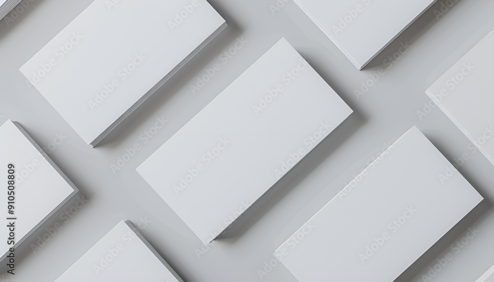 Blank business cards on light grey background. Mockup for design Blank business cards on light grey background. Mockup for design