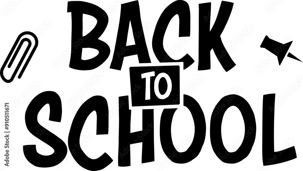 Back to school icon. Lettering banner. Back to school icon. Lettering banner.