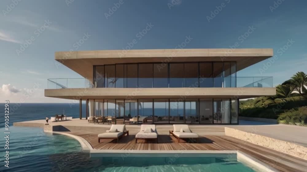 luxurious beachfront property with open terraces and panoramic views of the ocean, emphasizing the seamless integration of natural beauty and modern design luxurious beachfront property with open terraces and panoramic views of the ocean, emphasizing the seamless integration of natural beauty and modern design