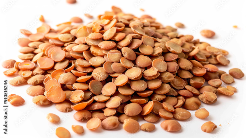 A whole pile of lentils isolated on white A whole pile of lentils isolated on white