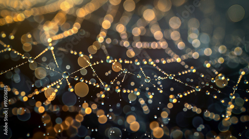 Capturing Cosmic Threads: Dewdrops on a Spider Web