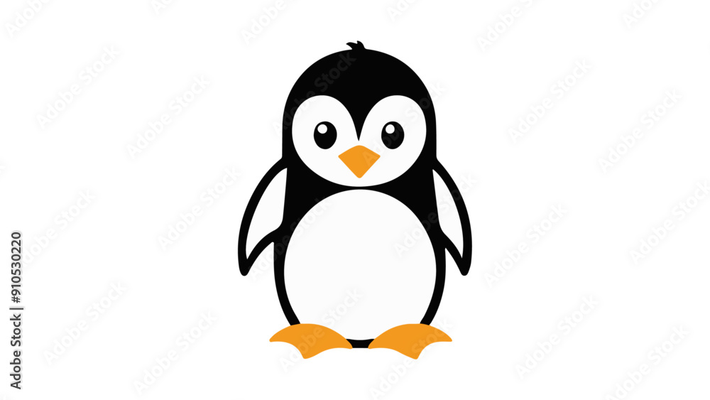 simple illustration of a penguin on a white background, simple vector shape of a cute penguin vector illustration cartoon simple illustration of a penguin on a white background, simple vector shape of a cute penguin vector illustration cartoon