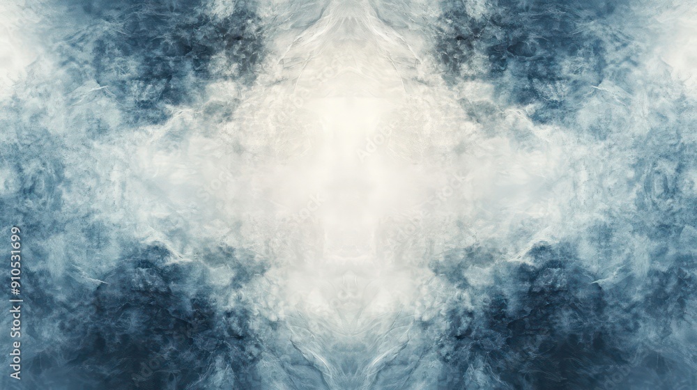 Fototapeta premium Abstract grey and white background with light in the center.