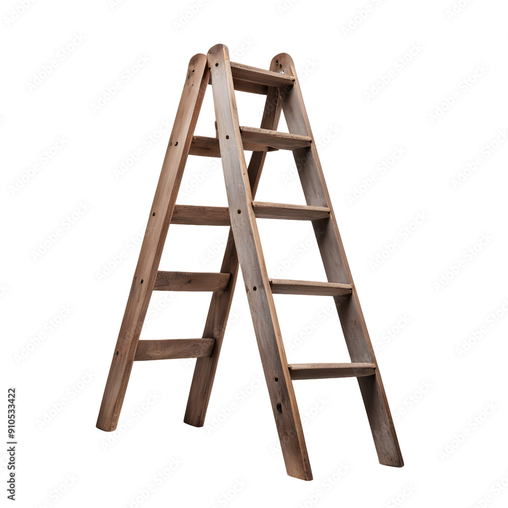 Wooden Ladder isolated on transparent background Wooden Ladder isolated on transparent background