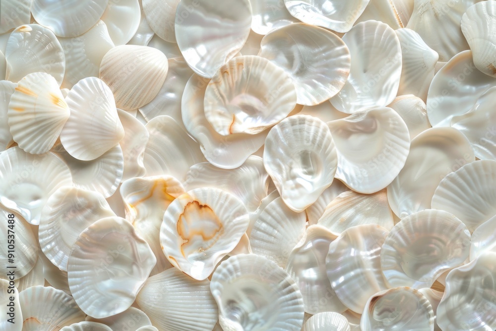 A close-up shot of a collection of shells on a surface A close-up shot of a collection of shells on a surface