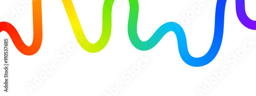 Rainbow squiggles background. Multicolored doodle lines. Colorful dynamic abstract curves. Trendy minimalistic print for banners or posters. LGBTQ, fun or happy theme wallpaper. Vector illustration.