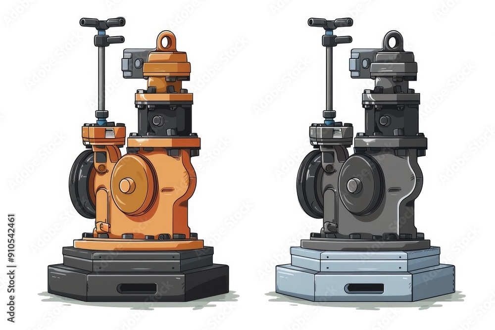 Two valves side by side Two valves side by side