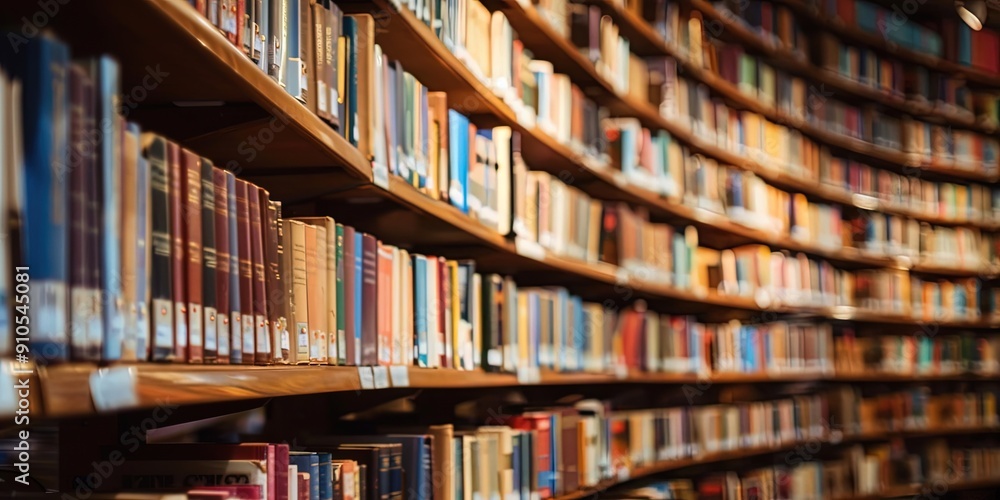 books on a bookshelf in bookstore books on a bookshelf in bookstore