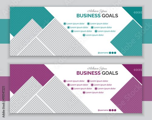 Modern and Stylish Facebook Cover Design for Promoting Your Business photo