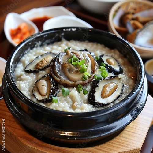 Jeonbokjuk - Abalone porridge (also listed under special occasion dishes). photo