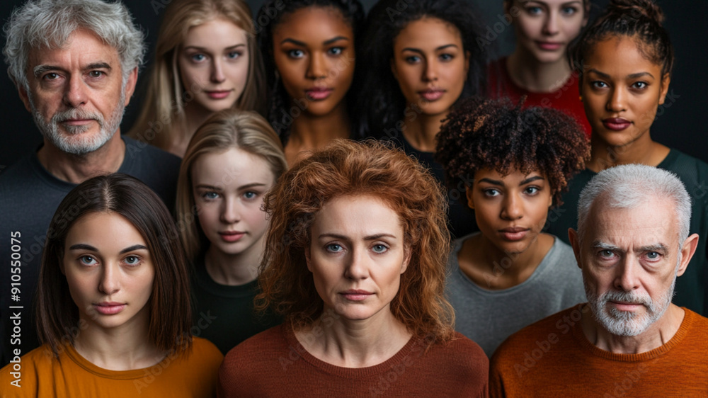 a group of 20 people, mostly caucasian, ages 20 to 65, looking into the camera a group of 20 people, mostly caucasian, ages 20 to 65, looking into the camera