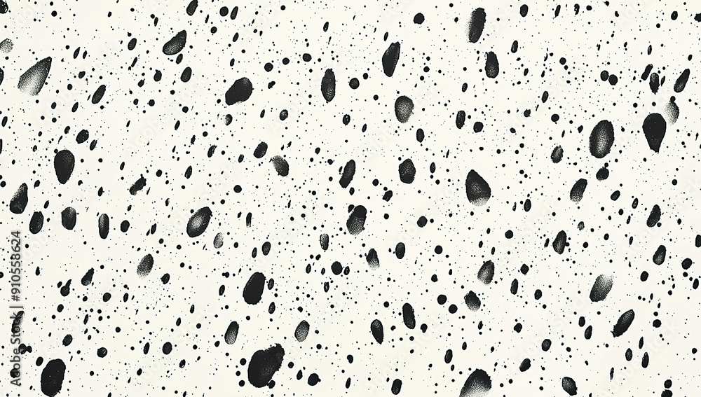 A pattern of small, black dots scattered across the canvas in an... A pattern of small, black dots scattered across the canvas in an...