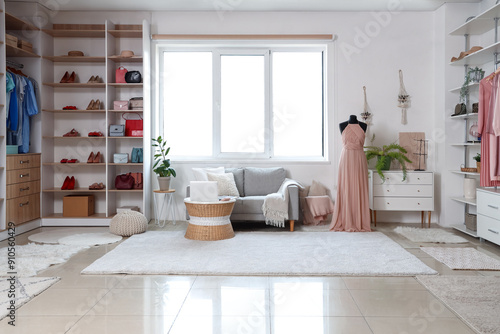 Interior of dressing room w...