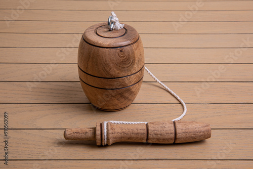 balero, mexican toy handmade from mesquite wood