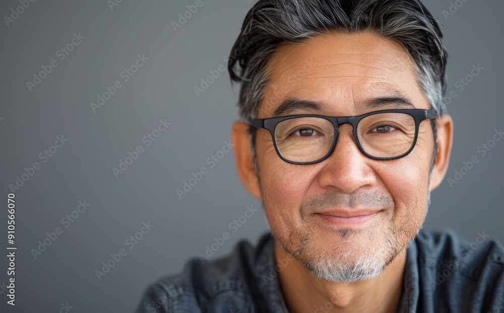 Senior Asian man smiling with confidence and looking at camera. Senior Asian man smiling with confidence and looking at camera.