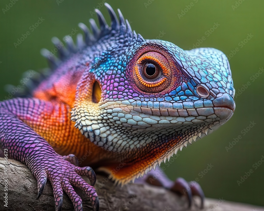 Obraz premium Animal behavior, vibrant colors, natural habitat, close-up, detailed