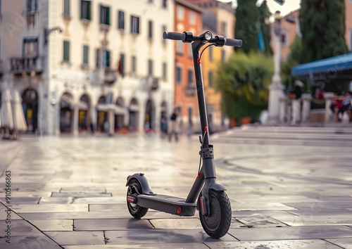 Electric Scooter in City Center