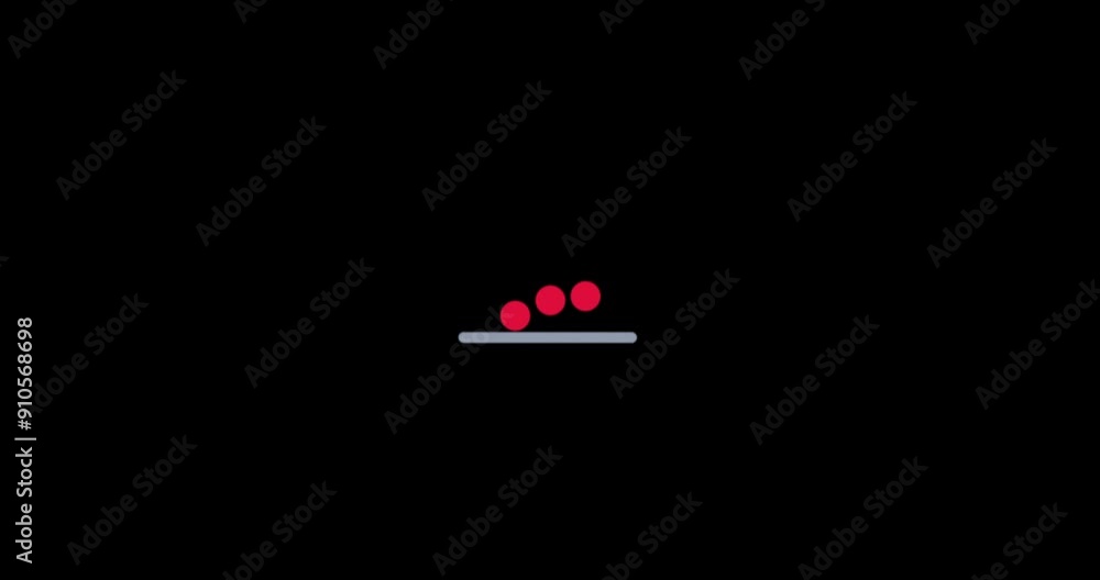 Falling balls animation for loader screen. Loading animation of circles ...