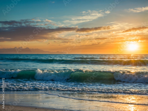 sunset on the beach