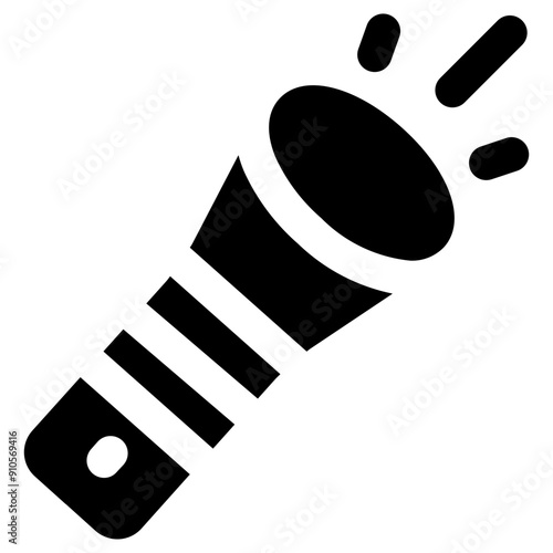 flashlight icon solid style element