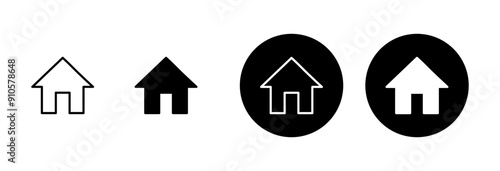 Home icon vector isolated on white background. House vector icon. Address