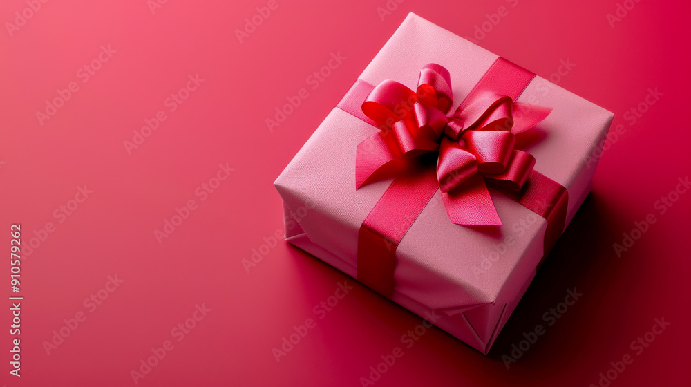 Romantic Gift Box with Red Ribbon