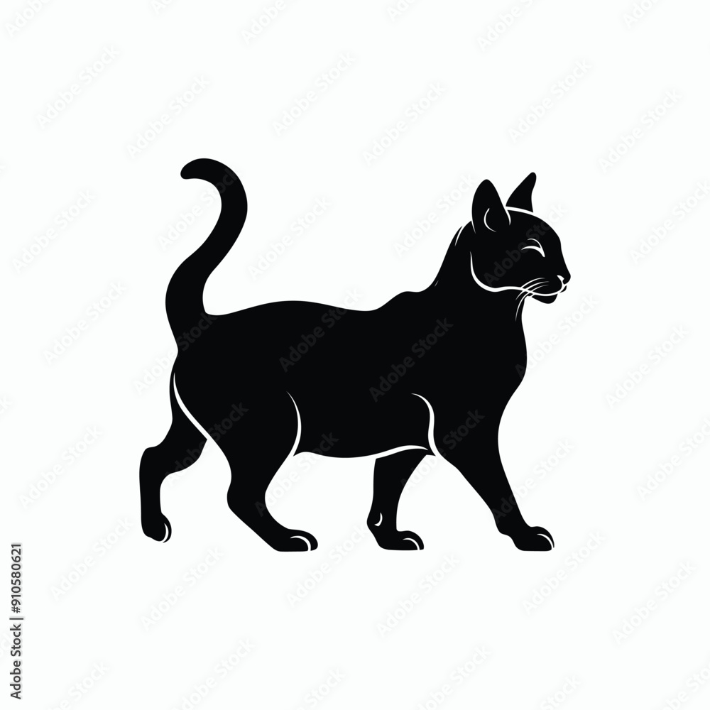 Cat silhouette set animals vector template illustration Cat silhouette set animals vector template illustration