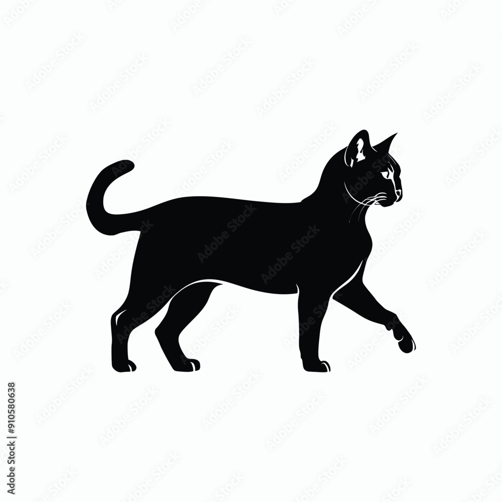 Cat silhouette set animals vector template illustration Cat silhouette set animals vector template illustration