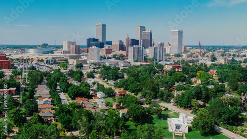 Konstfotografi Downtown city skyline in Tulsa, Oklahoma, United States.