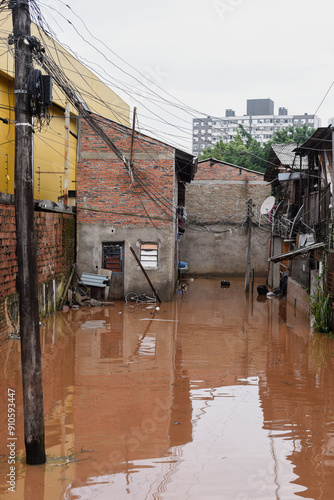 Historic flood in southern Brazil. Porto Alegre, Rio Grande do Sul, May 2024.