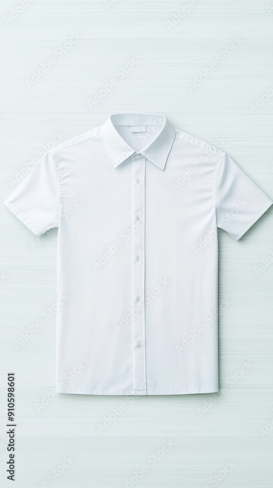 Shirt mockup, minimalist layout with clean lines, white background Shirt mockup, minimalist layout with clean lines, white background