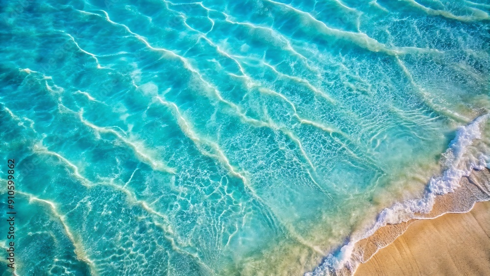 Obraz premium This captivating aerial view of a pristine beach captures the essence of a natural spa escape, perfect for promoting wellness and relaxation.