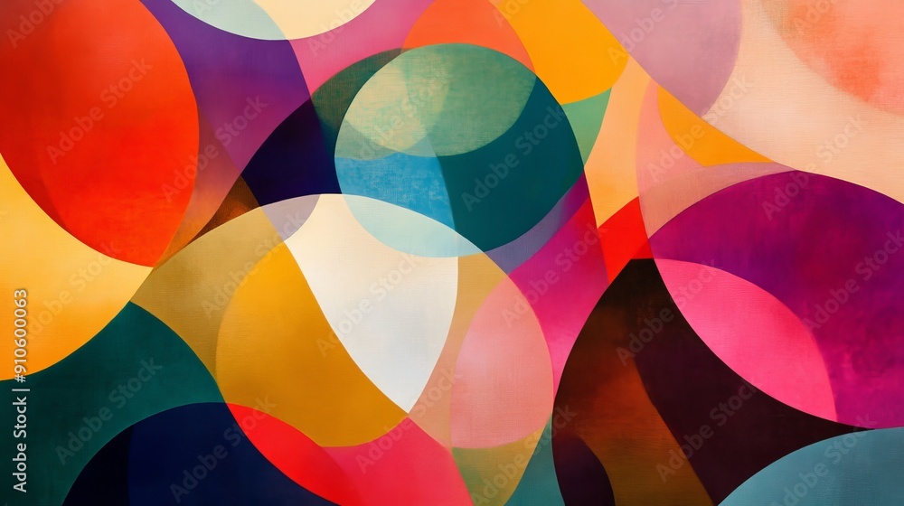Obraz premium Abstract geometric shapes in vibrant colors